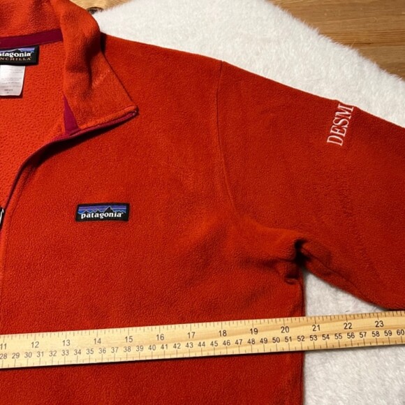 Patagonia Synchilla Mens Red Quarter Zip BSM Alpine Fleece Pullover Sweater Sz S - Picture 11 of 12